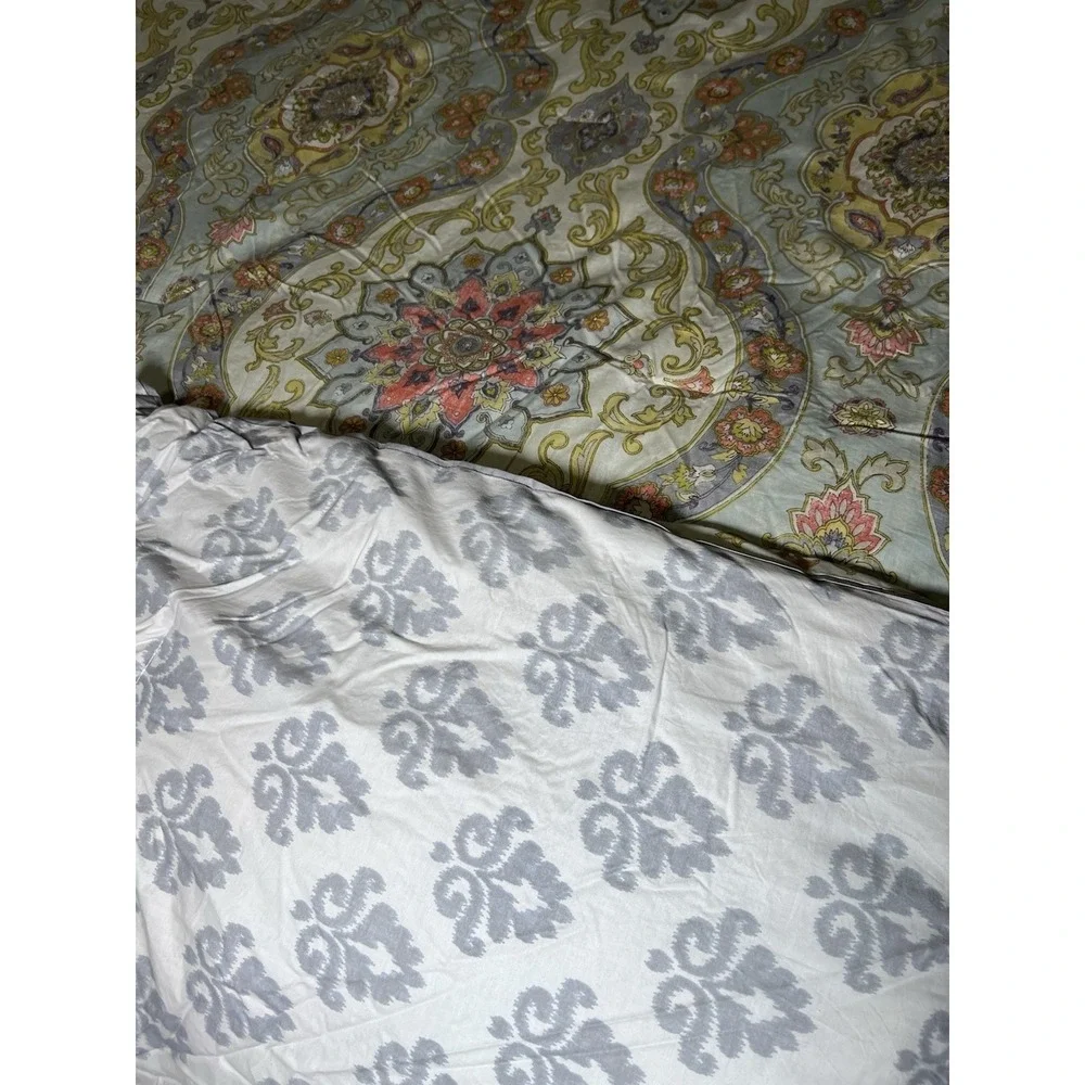 Paisley Mandala Reversible Full/Queen Comforter‎ Set- Nina Campbell 4 Piece Set